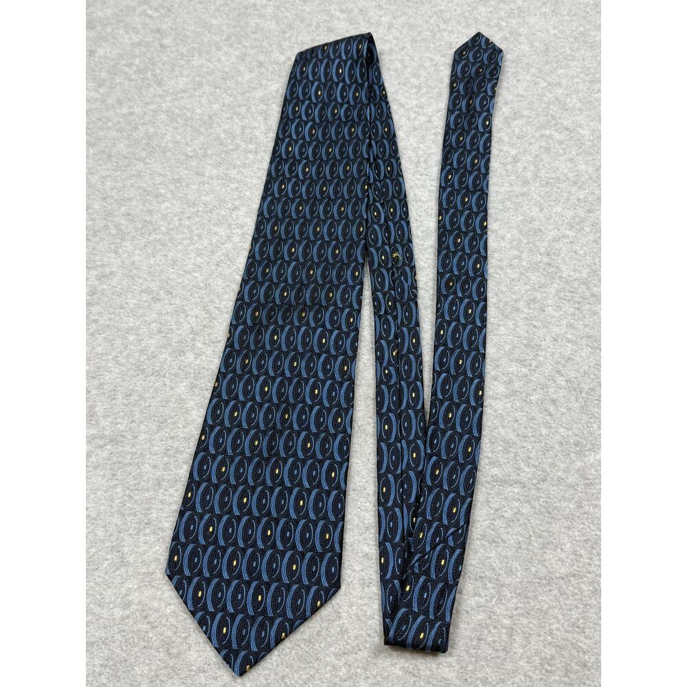 Allea For Nordstroms Blue Printed Silk Neck Tie
